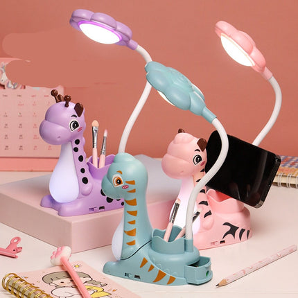 Dziecięca lampka na biurko LED dinozaur