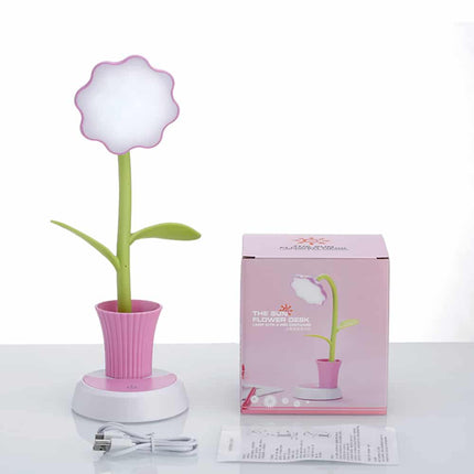 Lampka na biurko kwiatek z przybornikiem