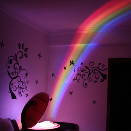 Lampka nocna z projekcją tęczy