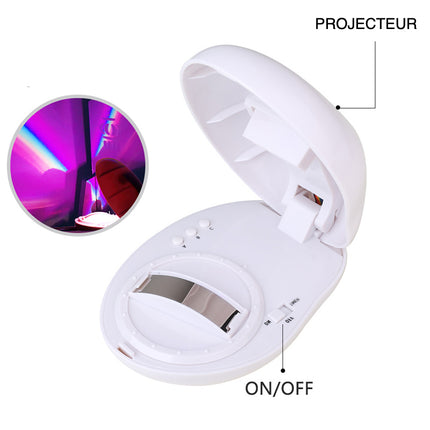 Lampka nocna z projekcją tęczy