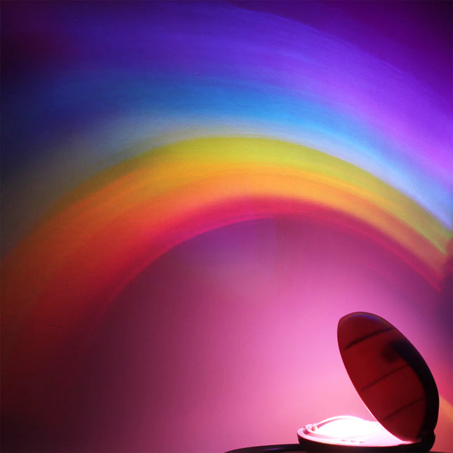 Lampka nocna z projekcją tęczy