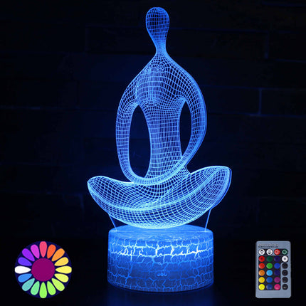 Kolorowa lampka nocna 3D LED medytacja
