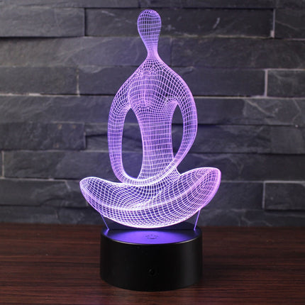 Kolorowa lampka nocna 3D LED medytacja
