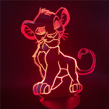Lampka nocna 3D LED Król Lew Simba