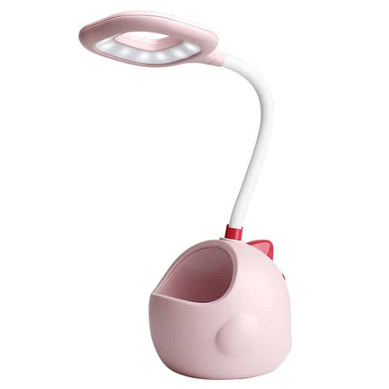 Różowa lampka LED dinozaur na biurko