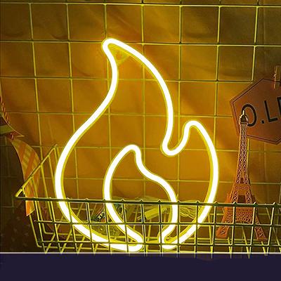 Neonowa lampa LED w kształcie płomienia