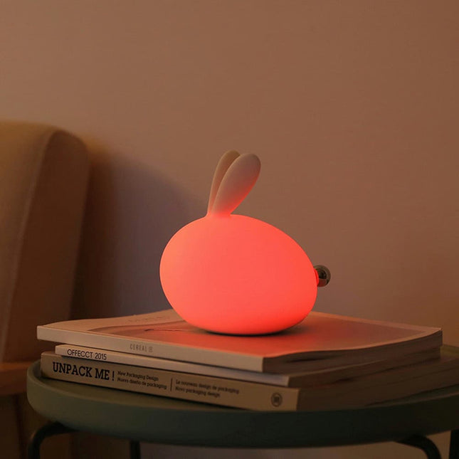 Kolorowa lampka LED królik z czujnikiem dotykowym