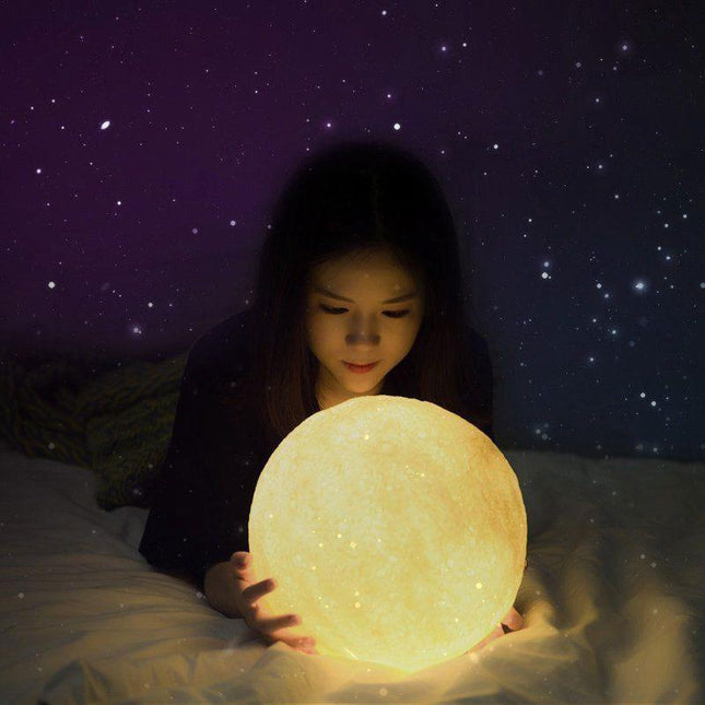 Wielokolorowa lampka nocna księżyc 3D