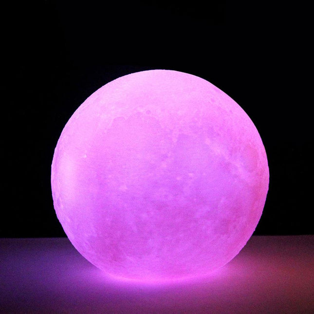 Wielokolorowa lampka nocna księżyc 3D
