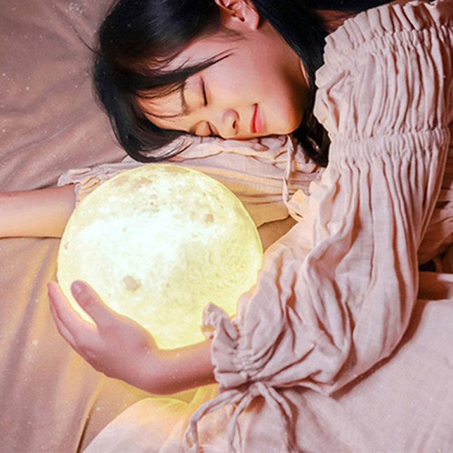 Wielokolorowa lampka nocna księżyc 3D