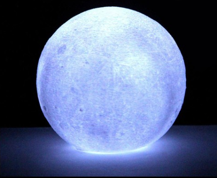 Wielokolorowa lampka nocna księżyc 3D