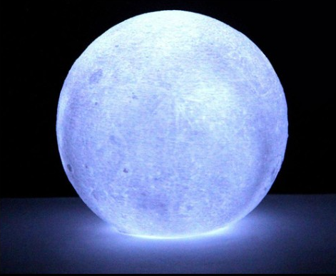 Wielokolorowa lampka nocna księżyc 3D