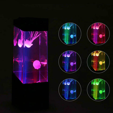 Wielokolorowa lampka nocna LED z meduzami