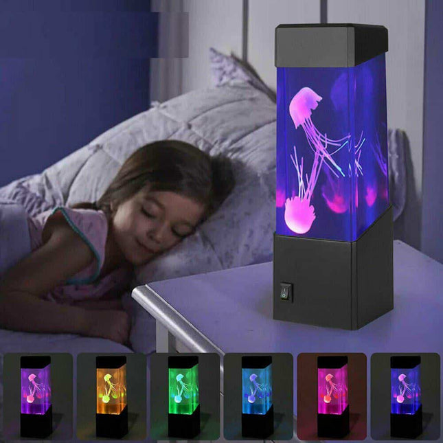 Wielokolorowa lampka nocna LED z meduzami