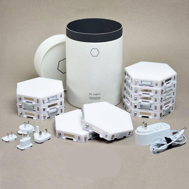 Dotykowe panele ścienne LED heksagony