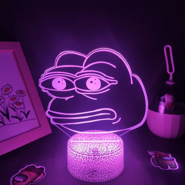 Lampka neonowa LED Żaba na biurko