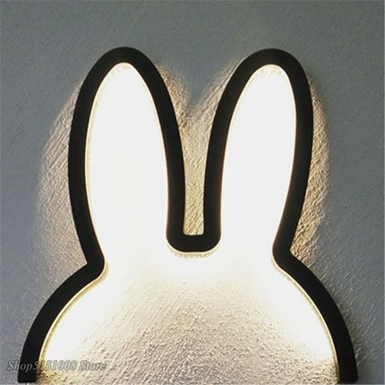 Nowoczesna lampka LED uszy królika