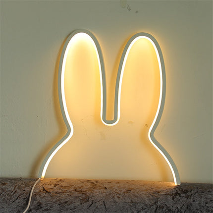 Nowoczesna lampka LED uszy królika