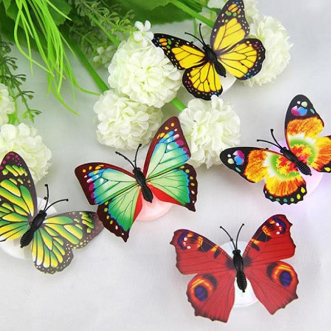 Lampka LED na ścianę kolorowy motyl