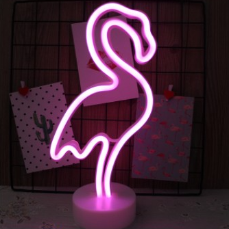 Różowa neonowa lampka LED flaming