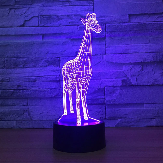 Dotykowa lampka 3D LED w kształcie żyrafy