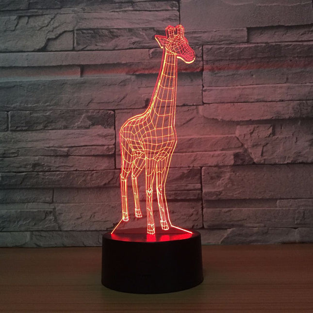 Dotykowa lampka 3D LED w kształcie żyrafy