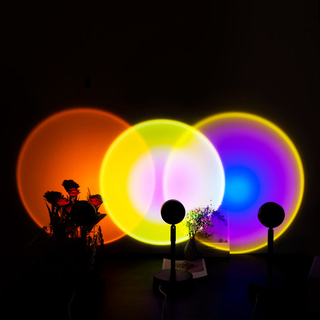 Lampka LED USB projektor zachodu słońca