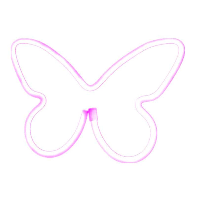 Neonowa lampa LED ścienna motyl