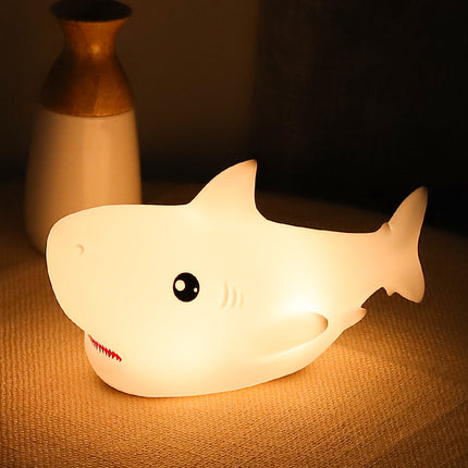 Lampka nocna dla dziecka silikonowy rekin