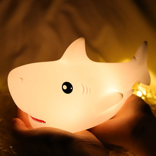 Lampka nocna dla dziecka silikonowy rekin
