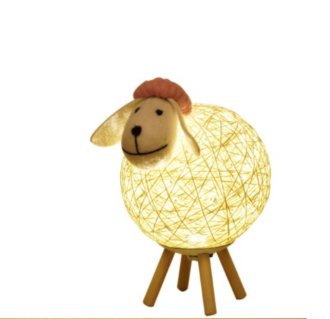 Dekoracyjna lampka nocna w kształcie owcy