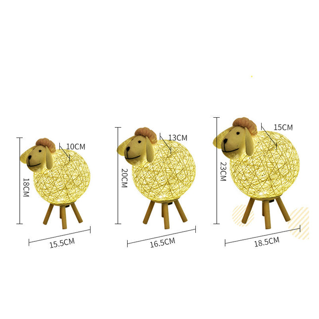 Dekoracyjna lampka nocna w kształcie owcy