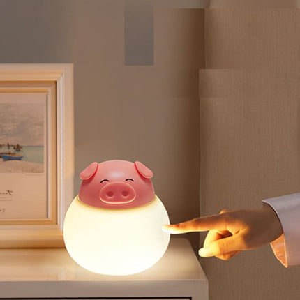 Dotykowa lampka nocna LED świnka dla dzieci