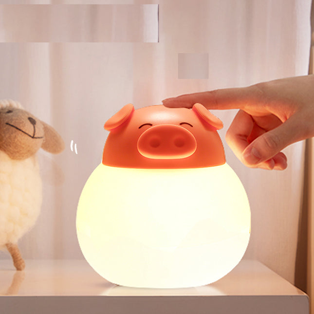 Dotykowa lampka nocna LED świnka dla dzieci