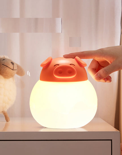 Dotykowa lampka nocna LED świnka dla dzieci
