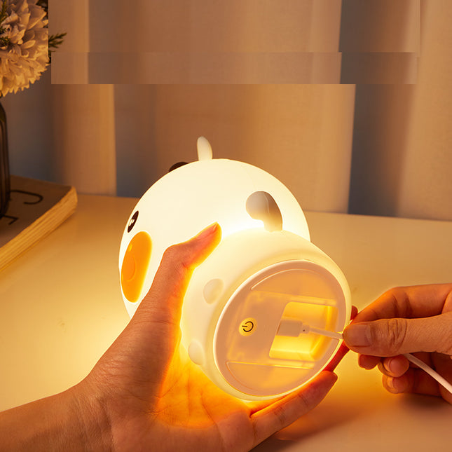 Silikonowa lampka nocna LED krówka dotykowa