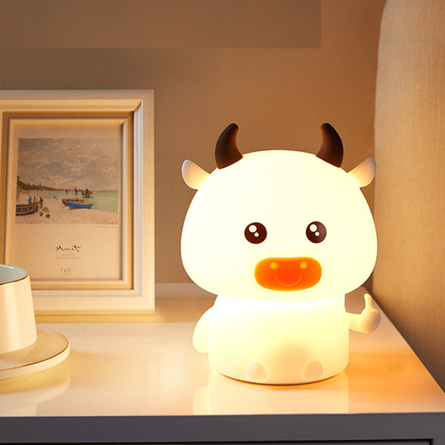 Silikonowa lampka nocna LED krówka dotykowa