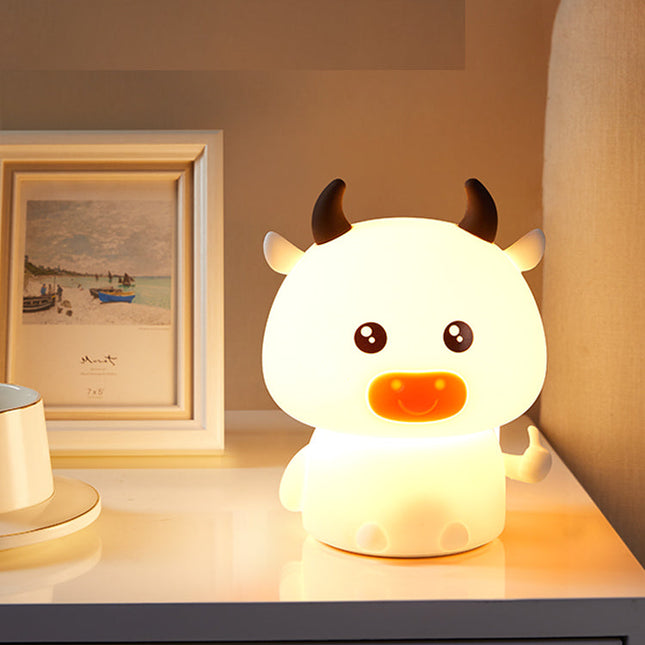 Silikonowa lampka nocna LED krówka dotykowa