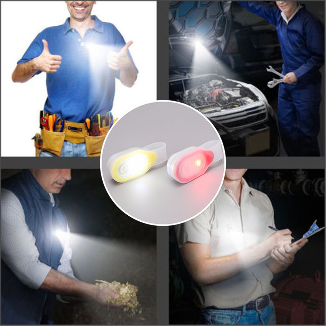 Mini lampka bezpieczeństwa LED z klipsem