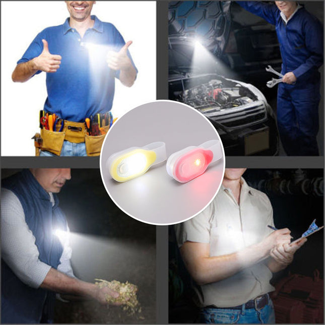 Mini lampka bezpieczeństwa LED z klipsem