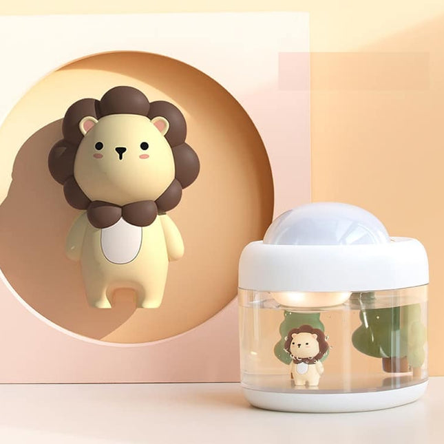 Mini projektor gwiazd LED lampka nocna lew