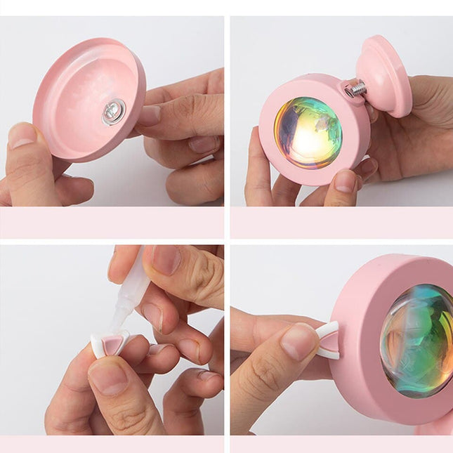 Mini lampka LED USB zachód słońca