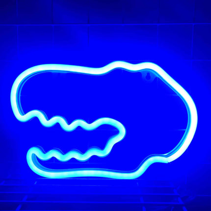 Neon LED na ścianę w kształcie dinozaura