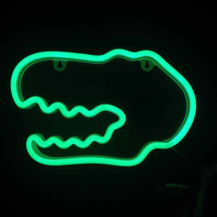 Neon LED na ścianę w kształcie dinozaura