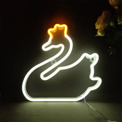 Dekoracyjny neon LED w kształcie łabędzia