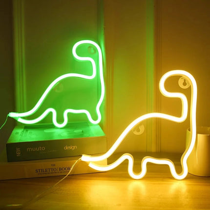 Lampka neonowa LED w kształcie dinozaura
