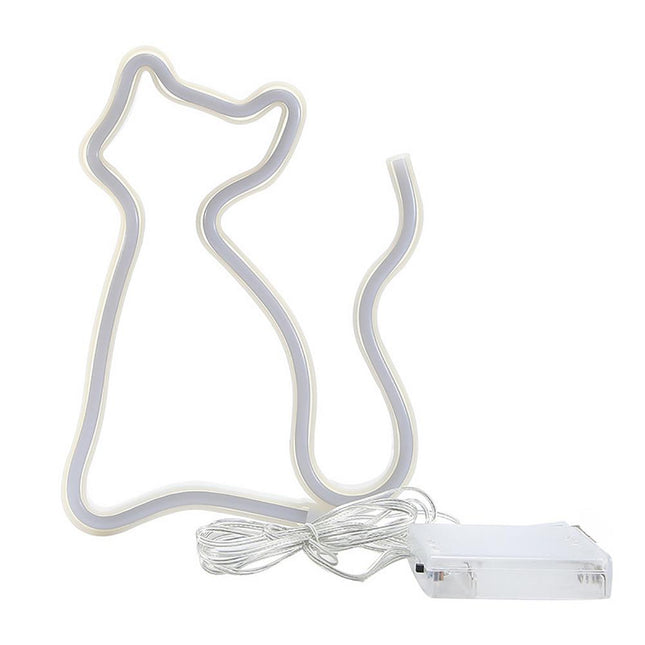 Neonowa lampka LED w kształcie kota