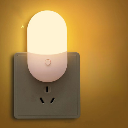 Lampka nocna LED do gniazdka dwukolorowa