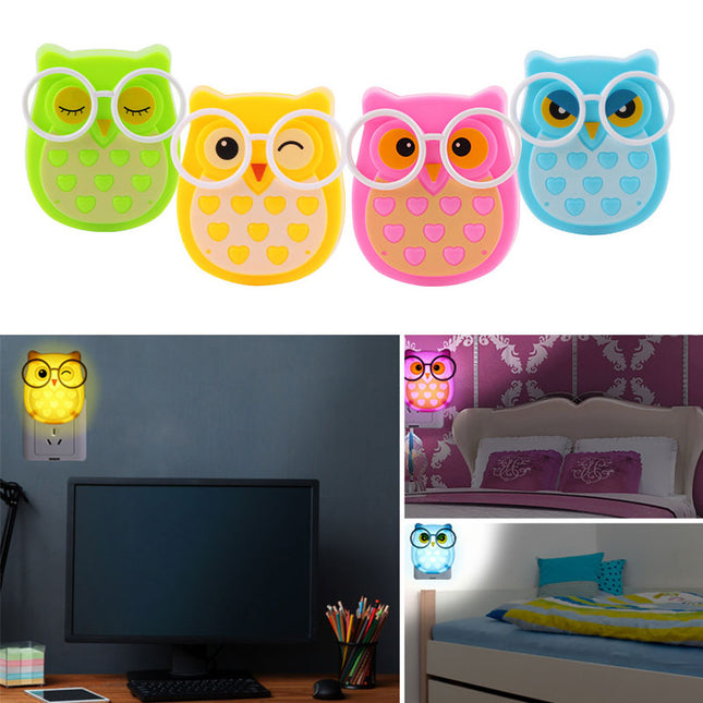 Lampka nocna LED Sowa do kontaktu