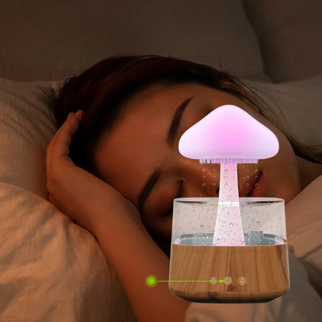 Lampka LED i nawilżacz powietrza grzybek